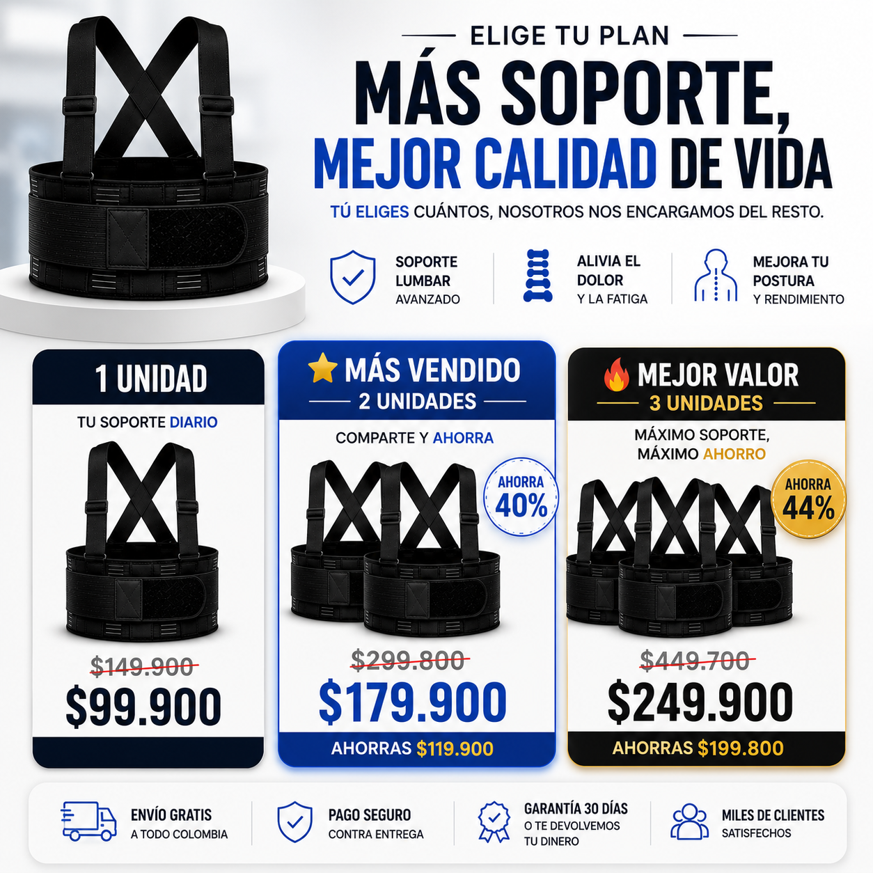 Faja Lumbar de Alto Soporte